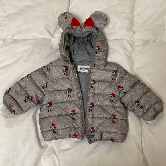 Baby GAP•Minnie Mouse Puffer Jacket•Size 6-12M - Picture 2 of 8